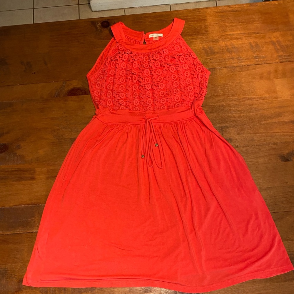 Calvin Klein dress pink-peach color
